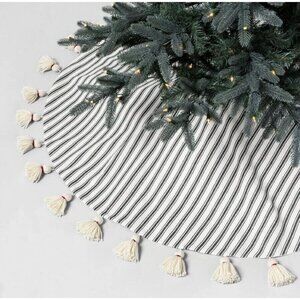 Hearth and Hand with Magnolia Tree Skirt Embroidered Sour Cream & Green